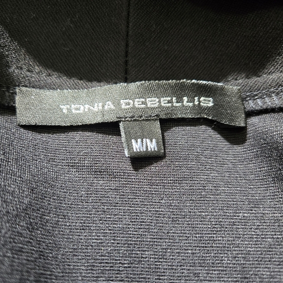 Tonya Debellis Black Sweater Blazer/ Jacket With Removable Hood. Size Medium - Picture 10 of 13